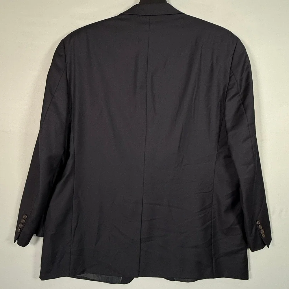 Lauren Ralph Lauren Mens 48L Charcoal Wool Classic Fit‎ 2 Button Blazer Jacket